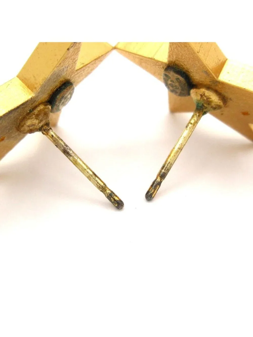 Chanel Earrings CC Logo Gold Black Star